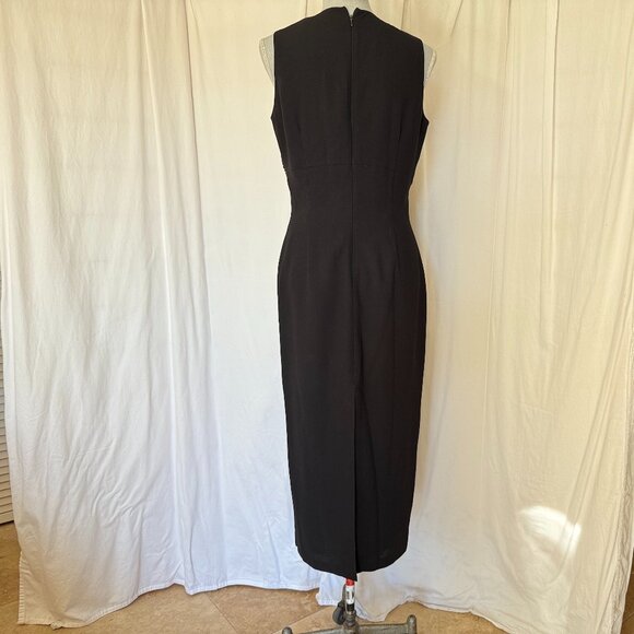 MariAnna Vintage Black Beaded Long Formal Bodice sleeveless Evening Dress Size 8 - Picture 7 of 10